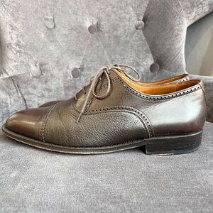 Magnanni Men’s Brown Leather Oxford Dress Shoes – Size 9.5M